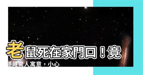 老鼠死在家門口|死鼠纏門不去,風水師教你化解